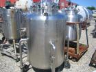 Used- Walker Stainless Pressure Tank, 150 gallon, 316 L stainless steel, vertical. 34'' diameter x 39'' straight side, dishe...