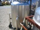 Used- Walker Stainless Pressure Tank, 150 gallon, 316 L stainless steel, vertical. 34'' diameter x 39'' straight side, dishe...