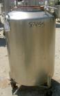 USED: Walker Stainless Pressure Tank, 120 gallon, 304 stainless steel, vertical. 30