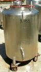 USED: Walker Stainless Pressure Tank, 120 gallon, 304 stainless steel, vertical. 30