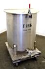 Used- Water Cooling Corporation Tank, 100 Gallon, 304 Stainless Steel, Vertical. Approximately 31