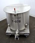 Used- Water Cooling Corporation Tank, 60 Gallons, 304 Stainless Steel, Vertical. Approximately 30-1/2