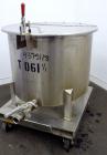 Used- Water Cooling Corporation Tank, 60 Gallons, 304 Stainless Steel, Vertical. Approximately 30-1/2