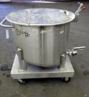 Used Water Cooling Corporation Tank, 60 Gallons, 304 Stainless Steel, Vertical. Approximately 30-1/2