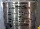 Used Watson Metal Masters Pressure Tank, 250 Gallon, 316L Stainless Steel, Vertical. 40