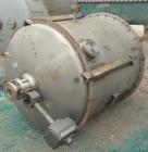 Used- Whiting Metals Tank, 400 Gallon, 316 stainless steel, vertical. 48
