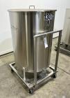 Used Stainless Steel Tank, Approximate 140 Gallon, Vertical. Approximate 32