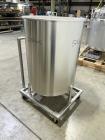 Used- Stainless Steel Tank, Approximate 140 Gallon, Vertical. Approximate 32