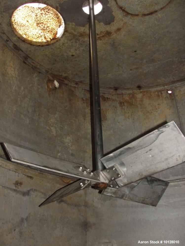 Used-4200 Gallon Stainless Steel Conical Bottom Tank.  The stainless steel tank has a 96" straight side height, an 8" conica...