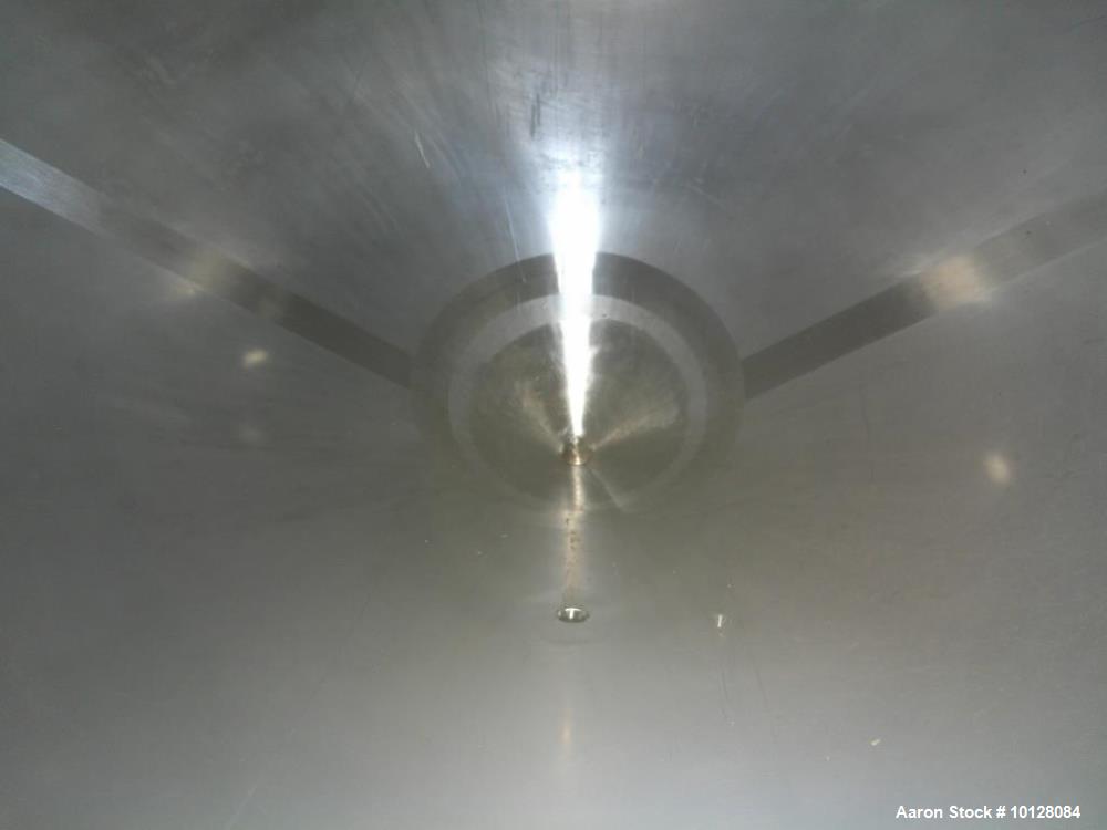Used 2,000 Gallon SS Vertical Jacketed Tank – Cone Bottom, Dished Top, Manway, Modern Brewing