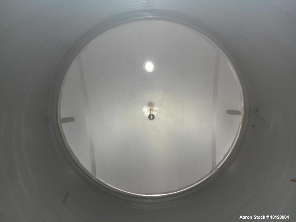 Used 2,000 Gallon SS Vertical Jacketed Tank – Cone Bottom, Dished Top, Manway, Modern Brewing