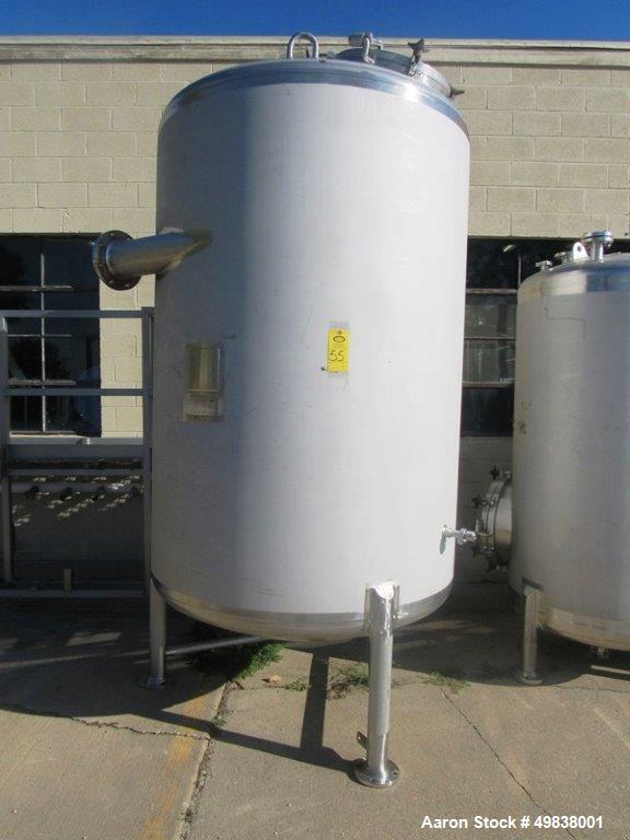 Used-Lee Industries Model 1100DBT  304L Stainless Steel.Single Wall Tank,1100 gallon capacity. Approx. 5 dia. X 7 straight s...