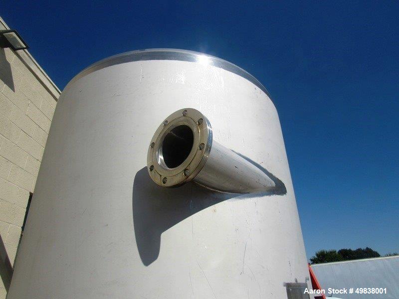 Used Lee Industries Model 1100DBT  304L Stainless Steel.Single Wall Tank,1100 gallon capacity. Approx. 5 dia. X 7 straight side. Dished top and Bottom 24" top manhole  (1) 6" dia. (1) 4" dia. Top inl...
