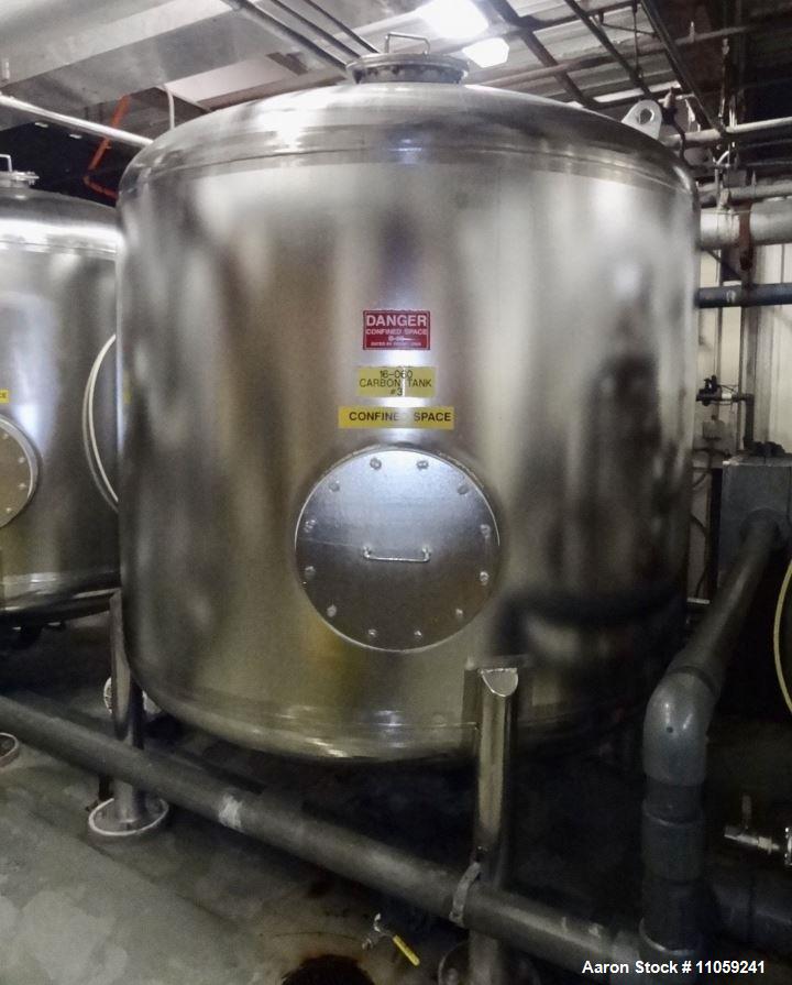 Used-Western Filter 2,000 Gallon 316 Stainless Steel Pressure Vessel