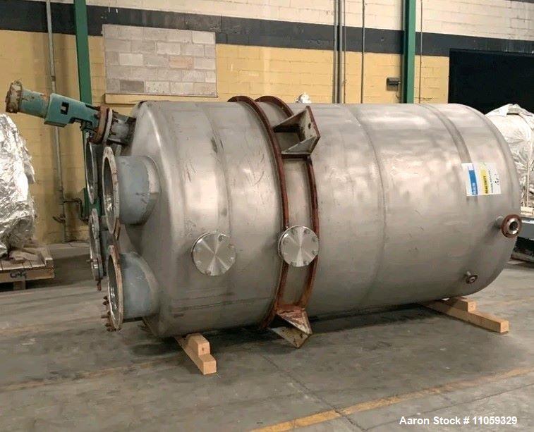 Used- 2000 Gallon Hastelloy C-276 mix tank. Dish top and bottom. Built By Addison Fab. 6' dia. x 9' T/T. Lightnin 3/4 HP mix...