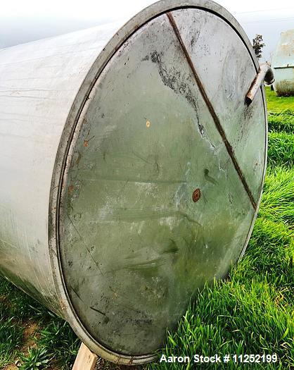 Used 2,400 Gallon Stainless Steel Single-Wall Storage Tank