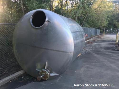 Used- Approx 3000 Gallon Vertical Stainless Steel Tank
