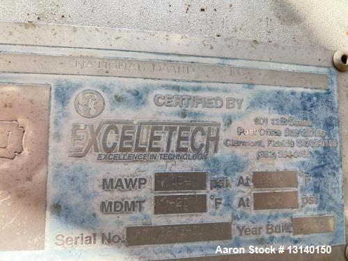 ExceleTech Inc. Approximately 2500 Gallon 304 Stainless Steel Vertical Pre