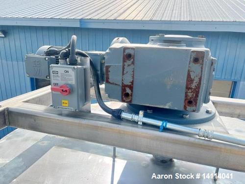 Used 2,500 Gallon Stainless Steel Jacketed Tank, Insulated with Agitator. Interior Dimensions: 75" diameter x 120" straight side, plus cone bottom. Center discharge: 3" reduced to 2.5" tri-clamp with...