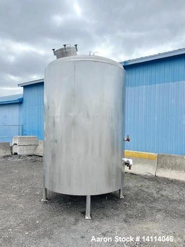 2000 Gallon Jacked Tank. 316 Stainless Steel