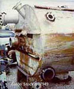 USED: McIver Smith 1000 gal vertical tank. Flat top, dished bottom. The tank includes the following nozzles: top (1) 10" flanged, (1) 6" flanged, (1) 8" flanged center for agitator, 16 x 30" charging...