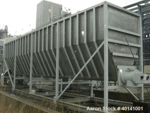 Used: Moon Fabricators 316 stainless steel tank, rectangular, with bottom screw conveyor discharge. Year 2000, serial #B-8025. With 1,000 gallon stainless steel tank.