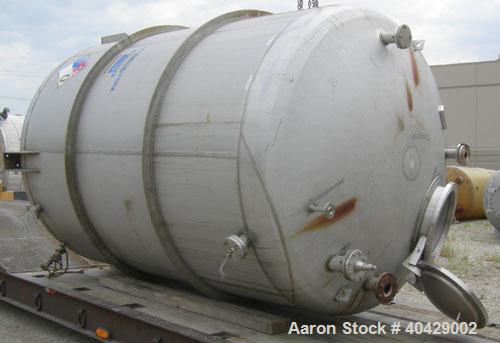 Used Northland Stainless pressure tank, 4800 gallon, 316 stainless steel, vertical. 101 1/2" diameter x  10'7" straight side, dished top and bottom. Internal rated FV and 35 psi at 200 deg F. Opening...