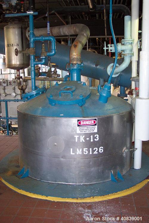 Used Tank, 1000 gallon, stainless steel, non- agitated