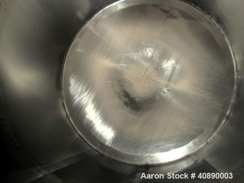 Used Tank, 3,000 gallon, Stainless steel, approximately 8' diameter x 9' straight side, dished heads, (Dairy). Carbon steel outer shell.  Oval manway and side entering approximately 1/2 hp agitator o...