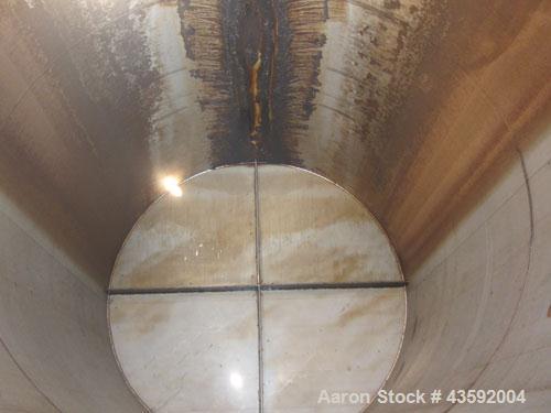 Used Tank, 4900 Gallon, 304 Stainless Steel, Horizontal. 78" Diameter x 240" straight side, flat ends. Openings: top (2) 2-3/8" threaded, (2) 3-1/4", 18" manway with cover; end 2"; bottom (3) approxi...