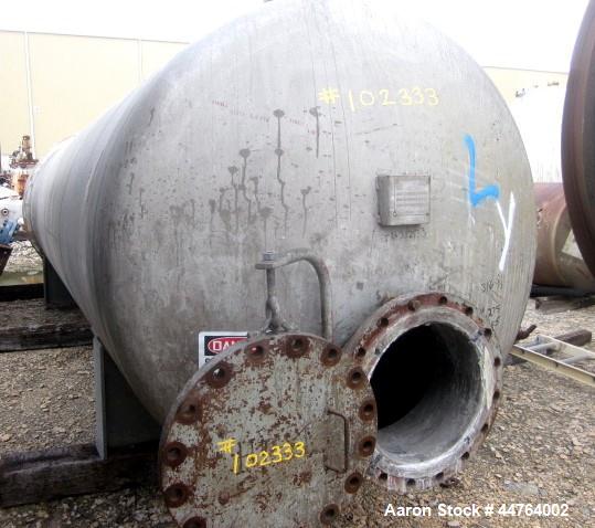 Used Harris Tanks Pressure Tank, 4500 Gallon, 316L Stainless Steel, Horizontal. 72" Diameter x 240" straight side, dished heads. Internal rated 50 psi at -20 to 250 degrees F. End manway with cover. ...