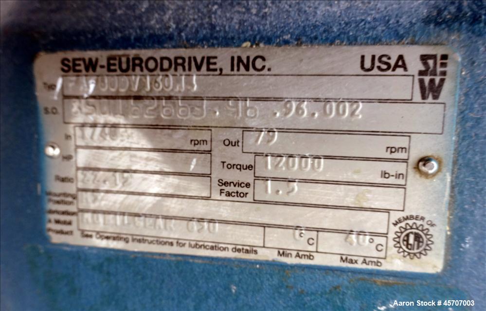 Used Bright Sheet Metal Tank, Approximately 4,000 Gallon, 304 Stainless Steel, Vertical. 100" diameter x 120" straight side. Flat top, coned bottom. 34" x 32" top hinged manway cover, 2" center botto...