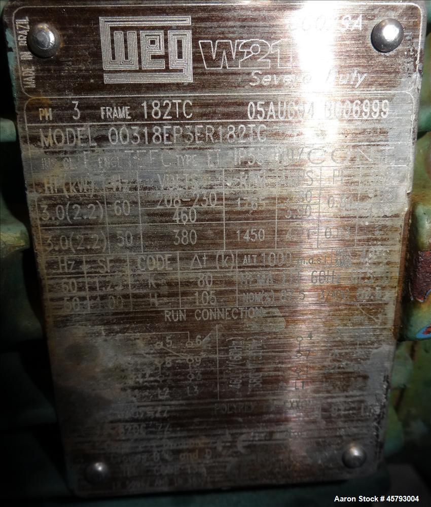 Used Tank, Approximately 1,900 Gallon, 316 Stainless Steel, Vertical.