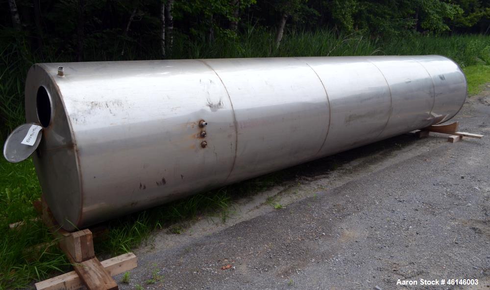 Tank, Approximate 1800 Gallon, Stainless Steel, Vertical.