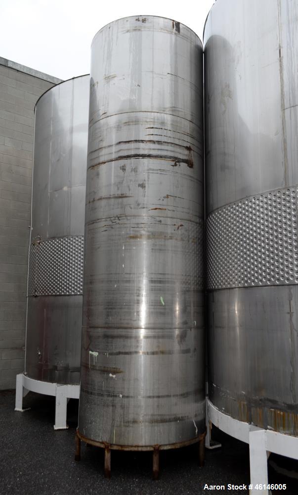 Used Tank, Approximate 2300 Gallon, Stainless Steel, Vertical.