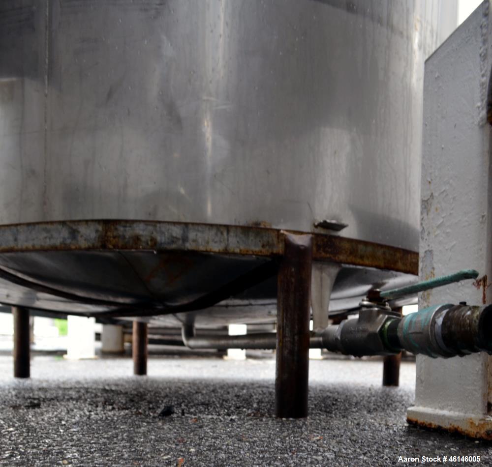 Used Tank, Approximate 2300 Gallon, Stainless Steel, Vertical.