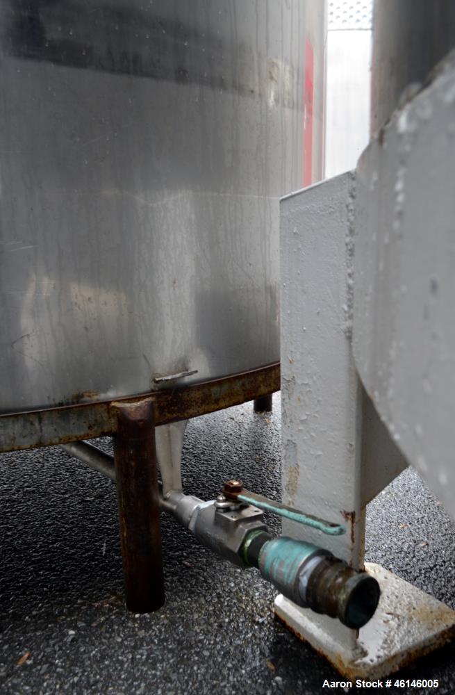 Used- Tank, Approximate 2300 Gallon, Stainless Steel, Vertical.