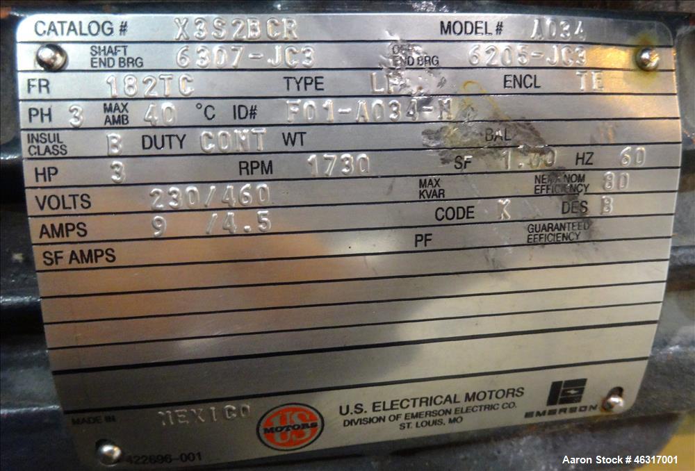 Unused- Tank, Approximately 3,000 Gallon, 304 Stainless steel, Vertical. Approximately 102" diameter x 99" straight side. Flat top with hinged covers, sloped bottom. Top bolt on bridge mounted agitat...