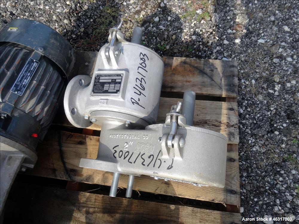 Unused- Tank, Approximately 3,000 Gallon, 304 Stainless steel, Vertical. Approximately 102" diameter x 99" straight side. Flat top with hinged covers, sloped bottom. Top bolt on carbon steel agitator...