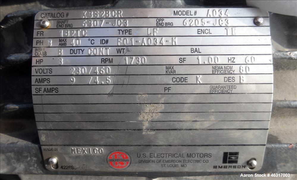 Unused- Tank, Approximately 3,000 Gallon, 304 Stainless steel, Vertical. Approximately 102" diameter x 99" straight side. Flat top with hinged covers, sloped bottom. Top bolt on carbon steel agitator...