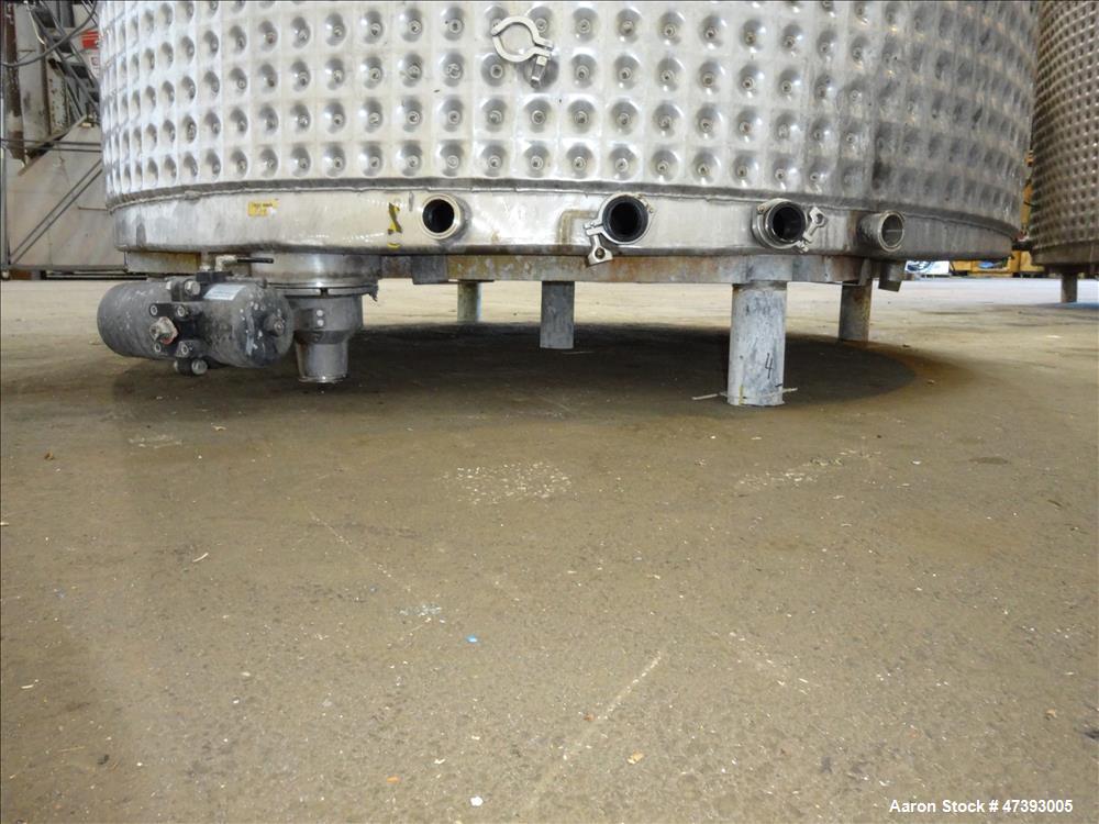 Used Mixing Tank, Approximate 2,000 Gallon, Stainless Steel, Vertical.