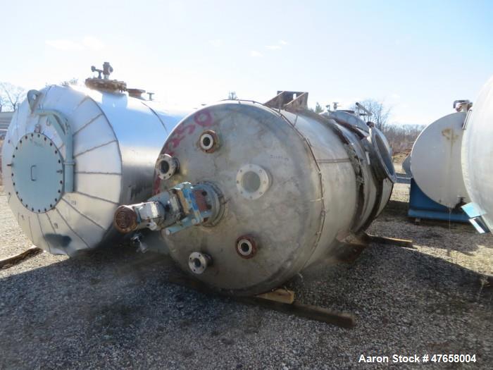 Used Toledo Tank, Approximately 2,600 Gallon, 304 Stainless Steel, Vertical. Approximate 72” diameter x 135” straight side. Internal rated 30 psi at 375 degrees F. 5/16" Wall thickness. Includes a Ch...