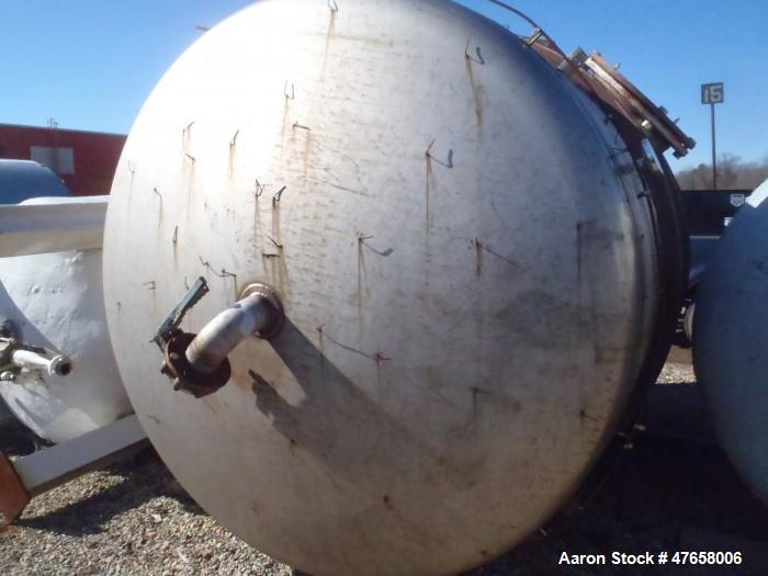 Used Falco Tank, Approximately 2,500 Gallon, 304 Stainless Steel, Vertical. Approximate 89” diameter x 138” straight side. Internal rated 40 psi & Full Vacuum. 5/16" Wall thickness.