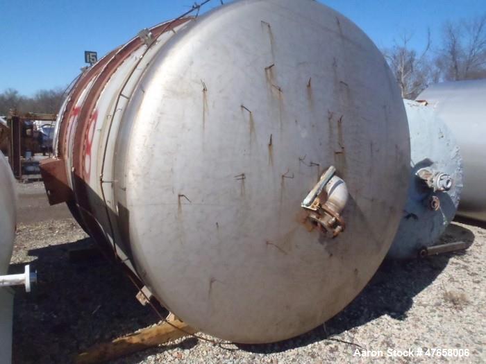 Used Falco Tank, Approximately 2,500 Gallon, 304 Stainless Steel, Vertical. Approximate 89” diameter x 138” straight side. Internal rated 40 psi & Full Vacuum. 5/16" Wall thickness.