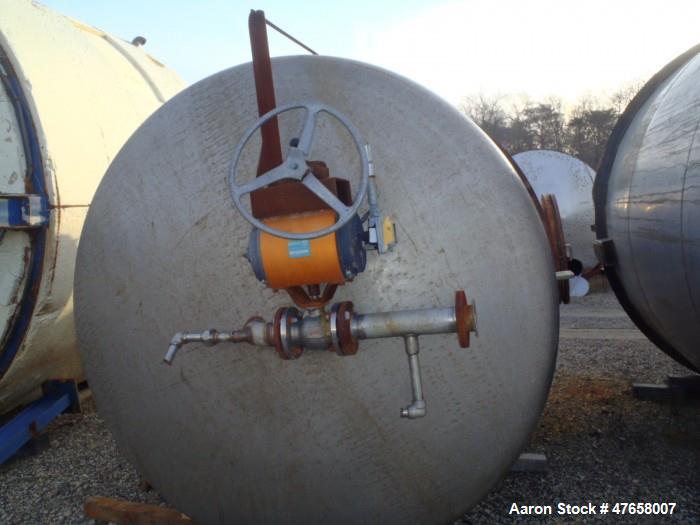 Used Falco Tank, Approximately 2,500 Gallon, 304 Stainless Steel, Vertical. Approximate 89” diameter x 138” straight side. Internal rated 40 psi & Full Vacuum. 5/16" Wall thickness. Serial# 1613-932,...