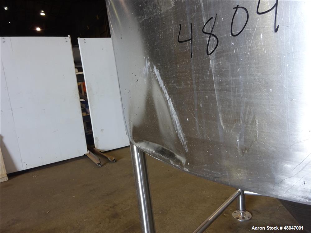 Used Tank, Approximate 3,200 Gallon, 316 Stainless Steel, Vertical