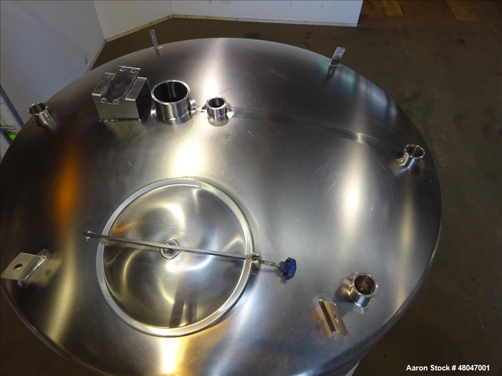 Used Tank, Approximate 3,200 Gallon, 316 Stainless Steel, Vertical