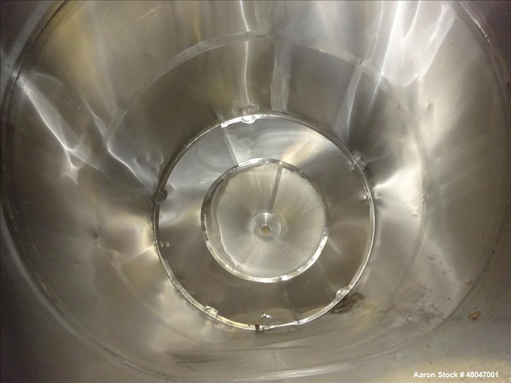 Used Tank, Approximate 3,200 Gallon, 316 Stainless Steel, Vertical