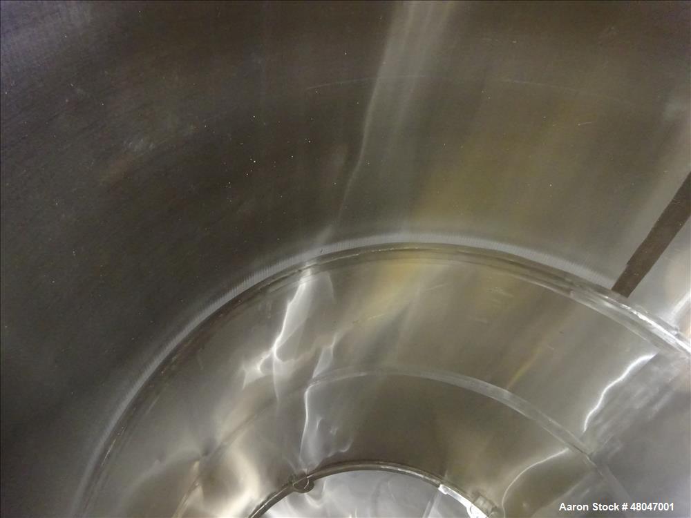 Used Tank, Approximate 3,200 Gallon, 316 Stainless Steel, Vertical