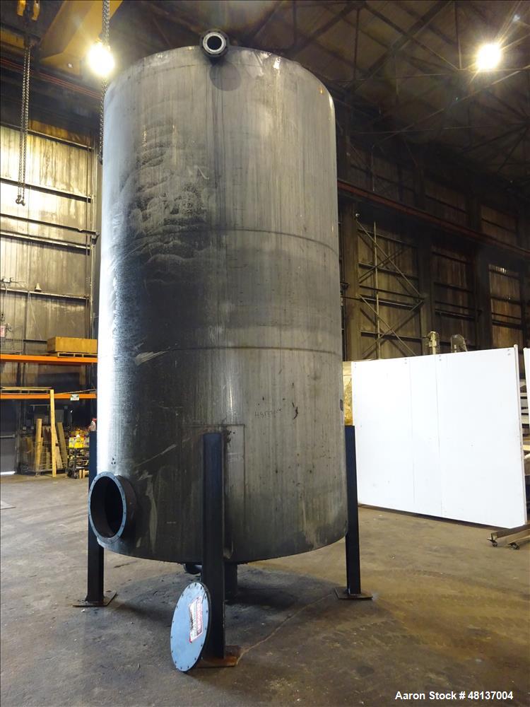 Used Tank, 4,000 Gallon, 304 Stainless steel, Vertical. Approximate 89" diameter x 155" straight side, flat top, cone bottom. Top openings: 3", (2) 4". Side openings: 18" man way with cover, 4", 8" c...